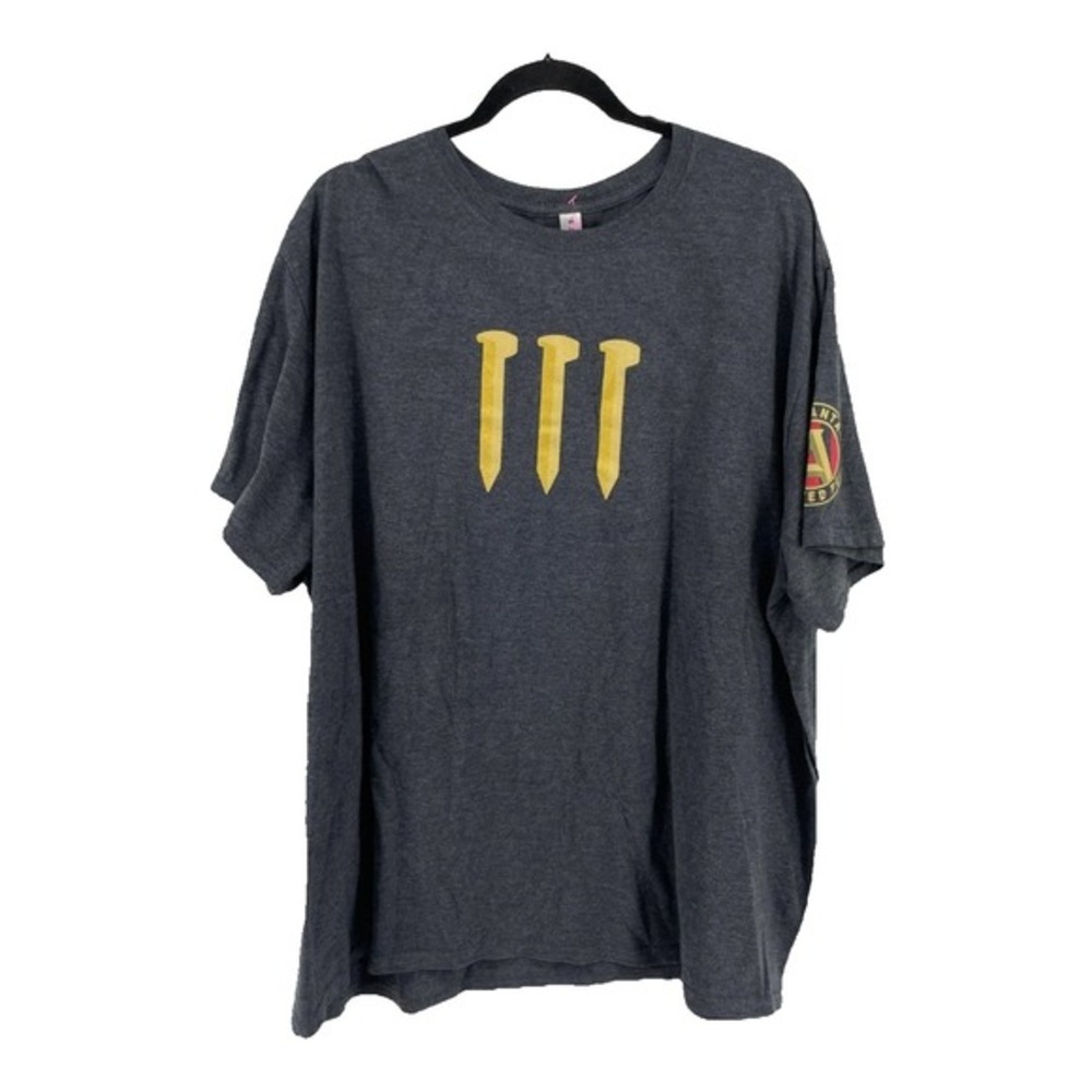 Atlanta United FC Mens 3XL T-Shirt Gray Unite & Conquer Graphic Short Sleeve Tee